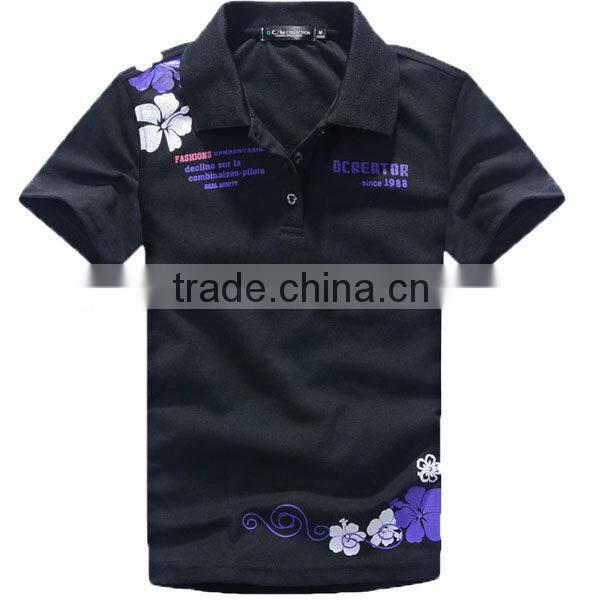 New style polo shirts school t shirts with printing