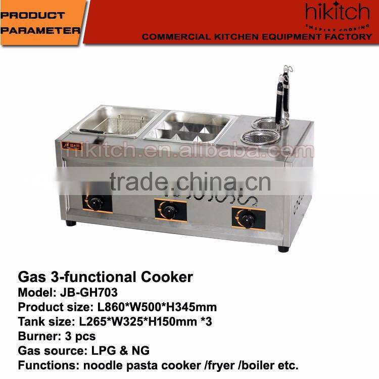 Combination cooking equipment counter top pasta cooker fryer oden boiler for restaurant