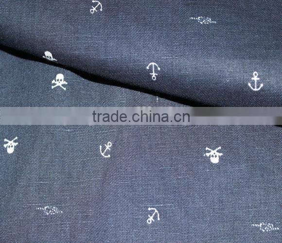 317 Printed Blend Linen Cotton Fabric