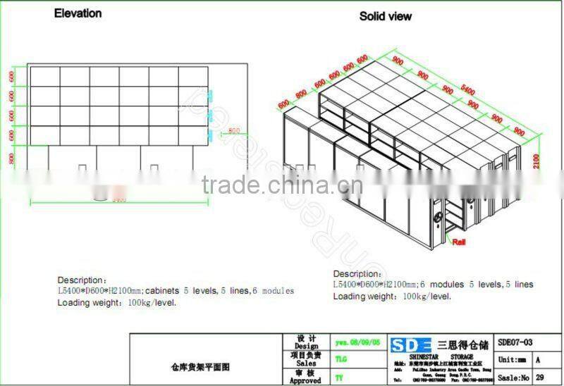 high quality mobile office file rack for documents storage