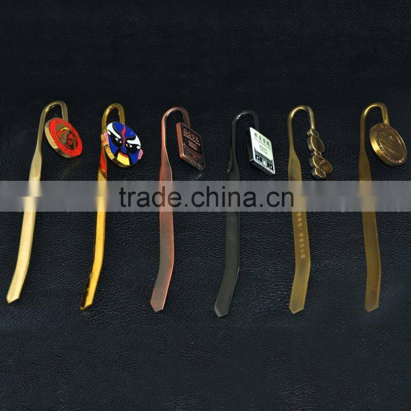 promotion custom silver metal bookmarks with logo