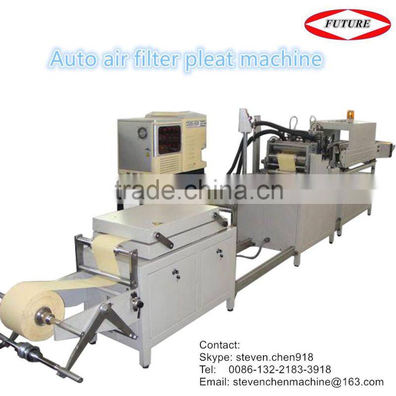 Automotive air filter pleating machine