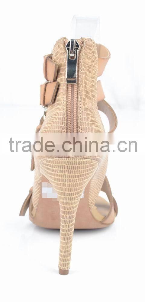 new design fashion genuine leather high heel lady woman sandals shoes for 2014