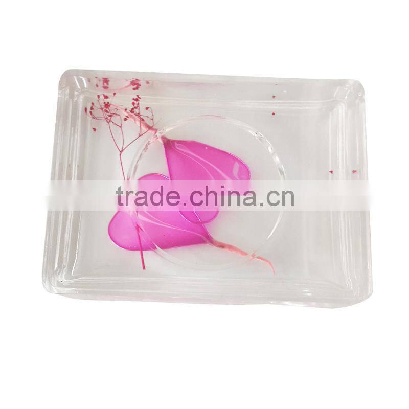 Acrylic Transparent square soap box with the leachate accessories