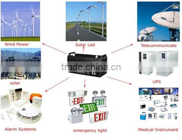 Maintenance Free solar battery small rechargeable 12v battery
