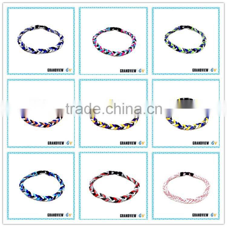 Triple braided titanium sports necklace,quad titanium sports necklace,titanium necklace making
