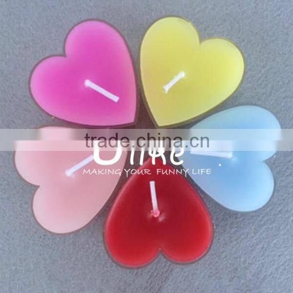 red heart shape candle romantic home decoration candle Led candles with real flame
