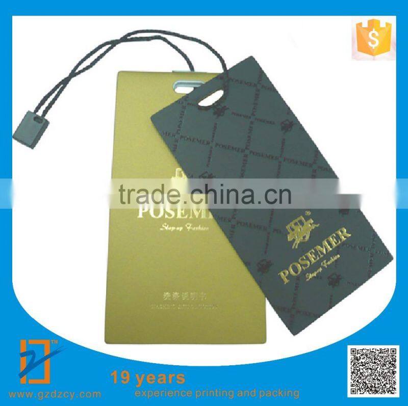2016 Hot Selling Professional Fashion Custom Design Printed Hang Tag