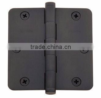 Nickle Full Mortise Hinge, 3.5" x 3.5" with 5/8" Radius Corners and 5 Knuckles