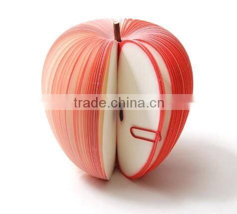 Customized design colorful fruit shape memo pad