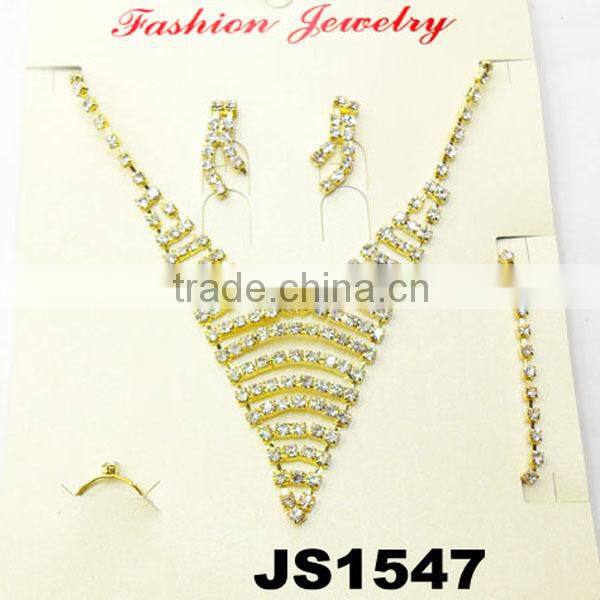 fashion red crystal necklace set for bridal