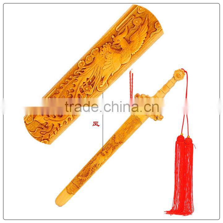 The lucky sword, the peach wood sword, wood crafts, home -guarding and fengshui, for security and peace home decoration