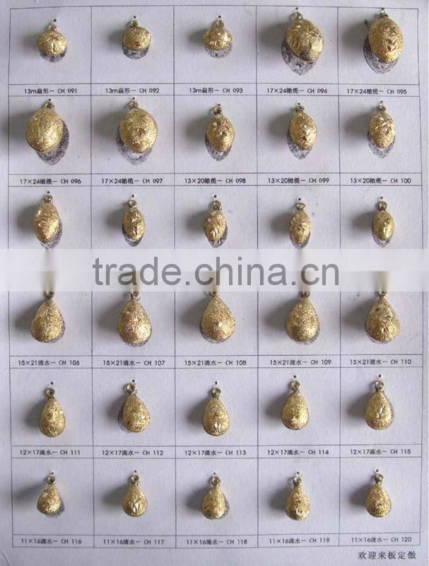 METAL SHIMMERING PAVE'S CARVED BRASS BEADS