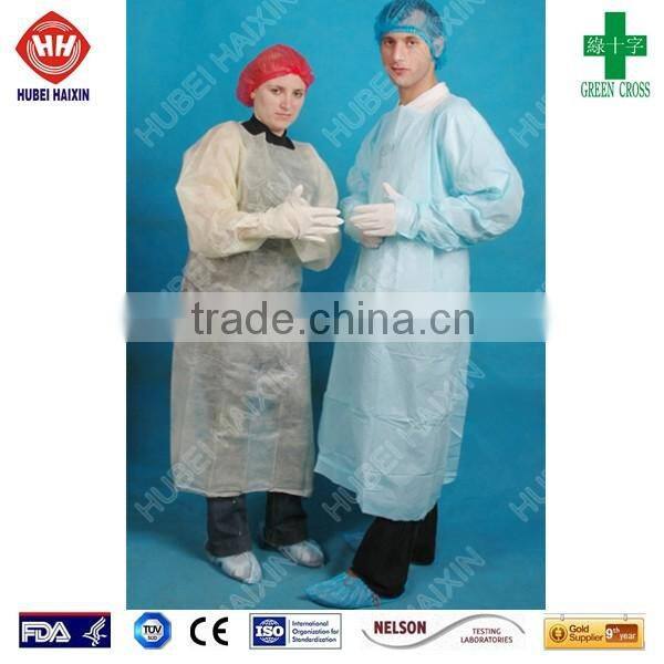 Best selling dental non woven reinforced surgical gown sterile
