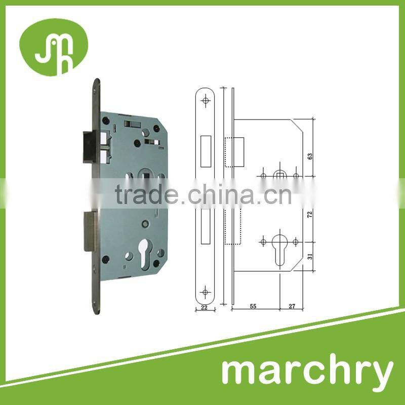 Stainless Steel Euro Profile Security 55x72mm Door Lock