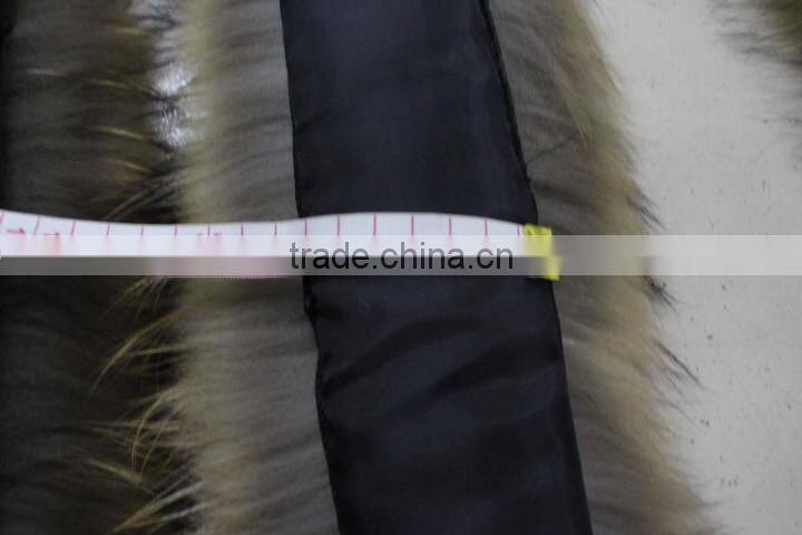Wholesale natural Raccoon Fur Collar Coat Detachable /Scarf 80cm*17cm