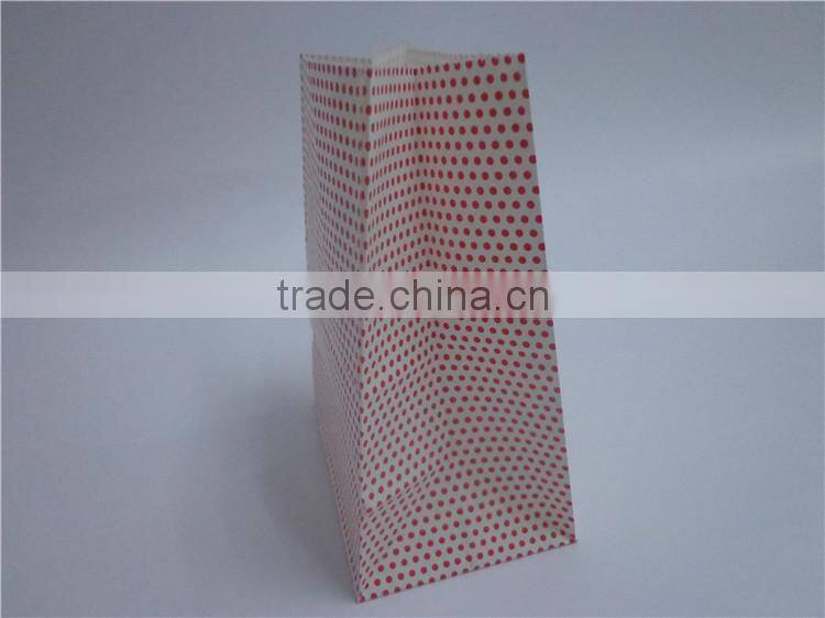 Cute open top red dot paper bag, red dots gift paper bag