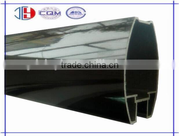 Oval aluminum profile for sliding wardrobe