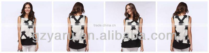 Joker black chiffon small vest