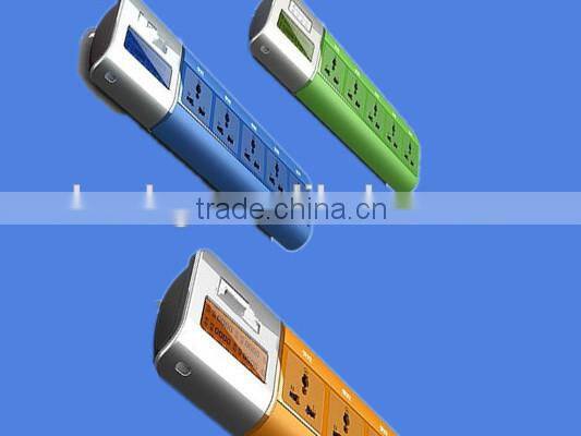 High Quality 5-Way outlet power strip Spike Protector Power Extension Block Strip 3m Cable