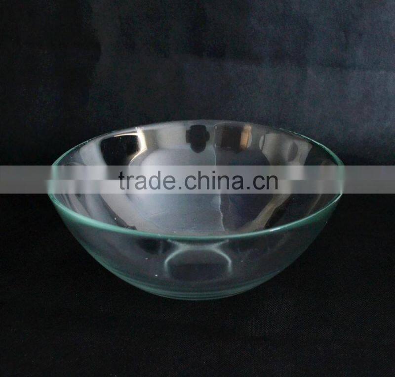 wholesale round clear transparent fruit salad glass soup bowl dinner set