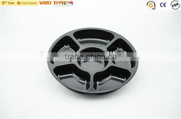 12" Plastic Food Sectional Plate
