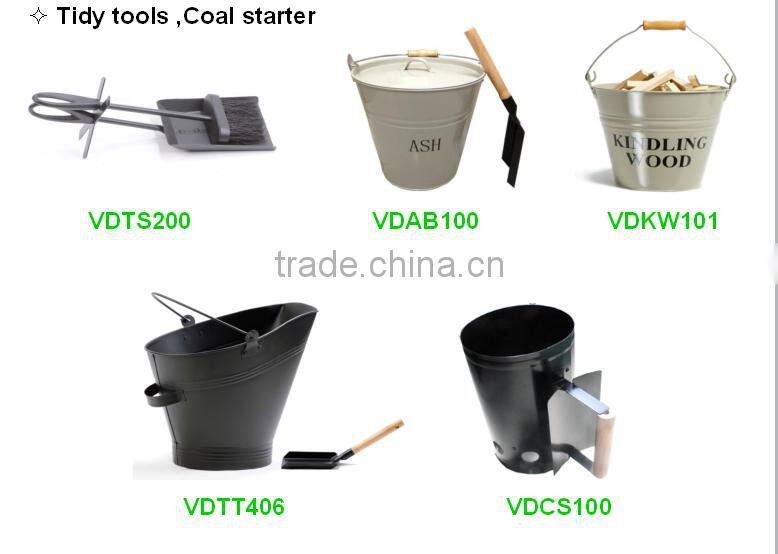 5 piece Fireplace Tool companion sets in Modern black Finish