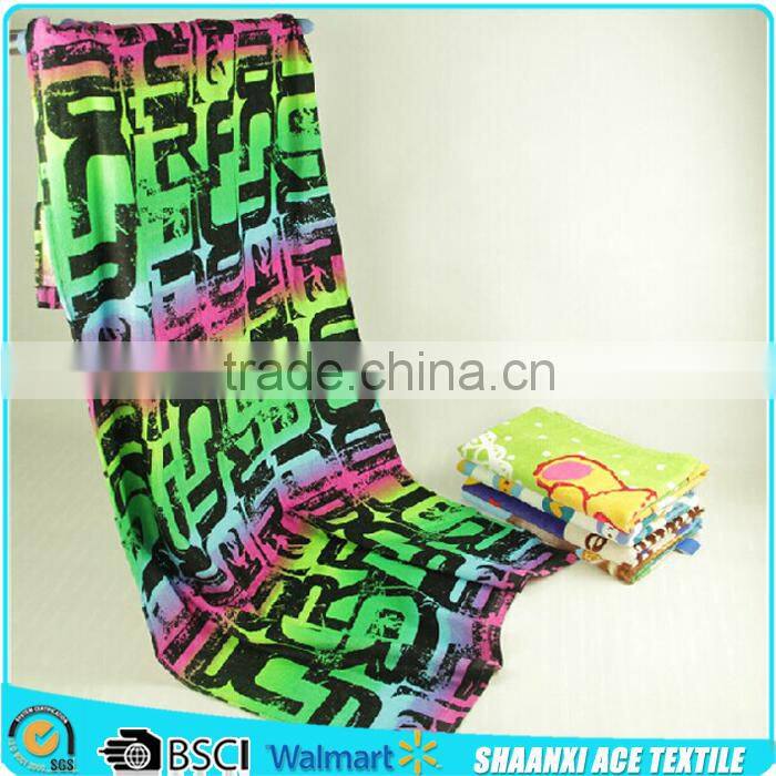 Pure Cotton High qualtity dolohin beach towel reactive printed with customer brand