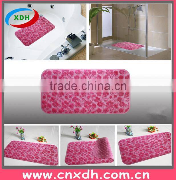 Rectangle shape non-slip slip resistant PVC bath mat