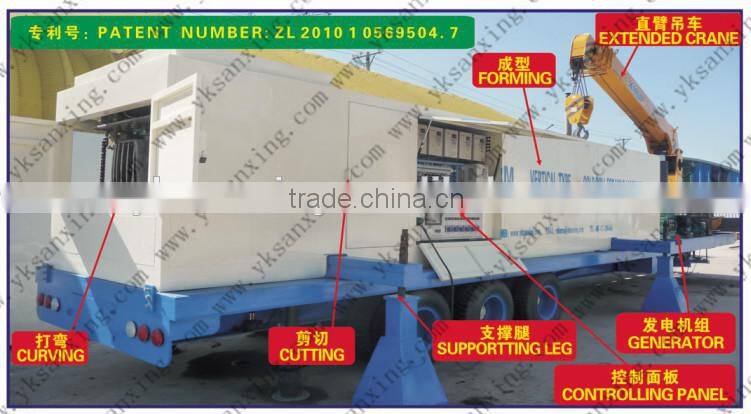 SX-600-305 SUBM MOBILE ARCH WAREHOUSE/HANGAR ROLL FORMING MACHINE