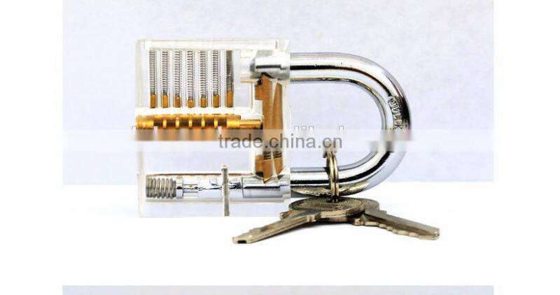 Hot Pick Cutaway Inside View Padlock Lock For Locksmith Practice Training Skill Transparent Practice Padlock