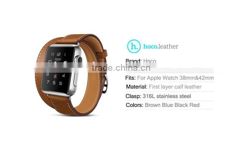 New 1:1 Original Quality Cuff Bracelet Strap Leather Watchband for Apple Watch Band 42mm 38mm With Metal Adapters