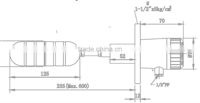 Side mounted fuel level switch