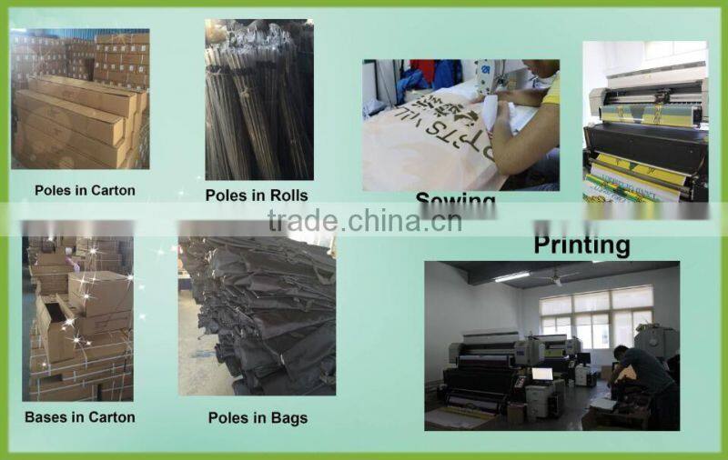 Outdoor waterproof double-sided printing wall flag pole bracket