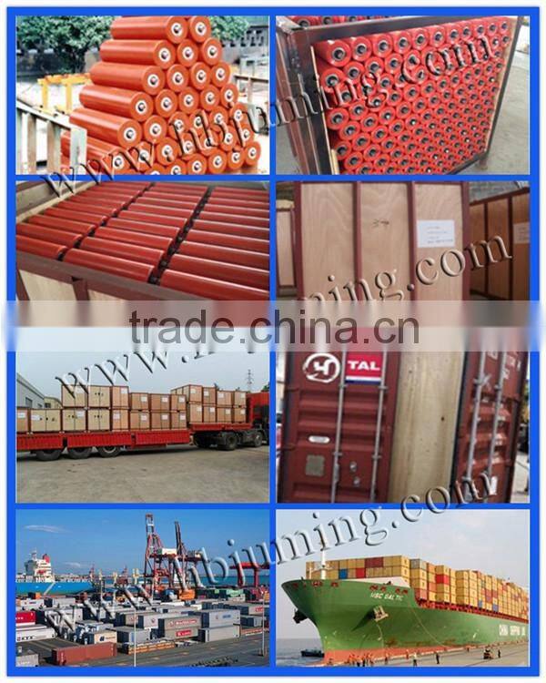 professional belt conveyor nylon idler roller with frame for sale JMCI 51