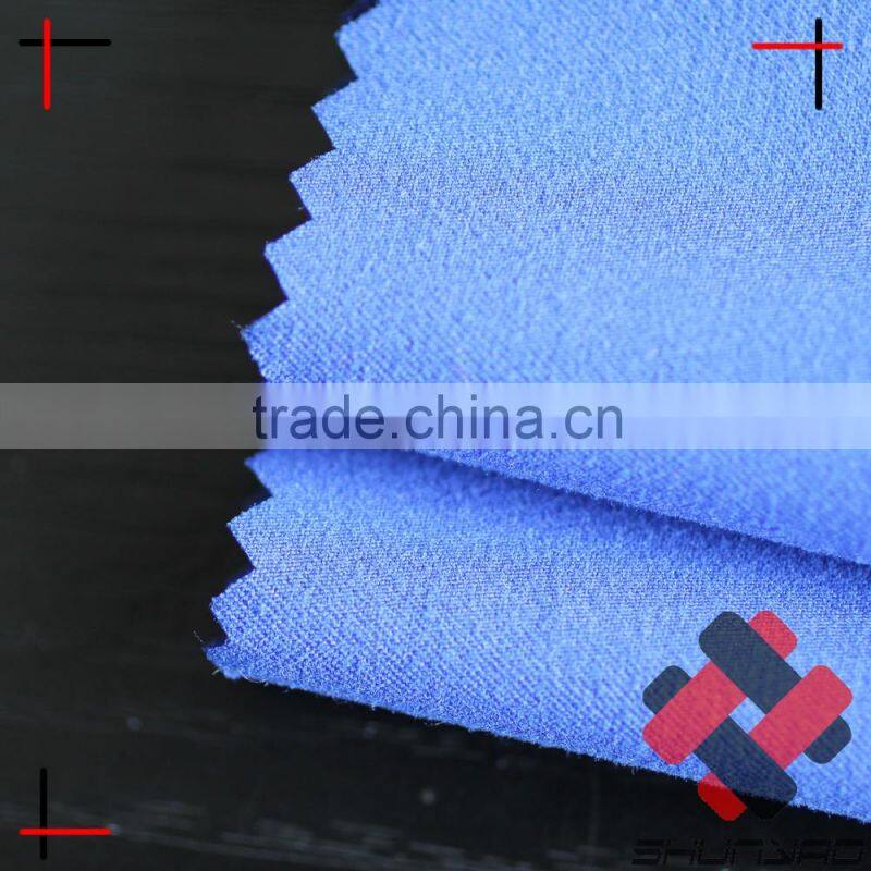 mechanical stretch microfiber peach twill fabric for beach shorts