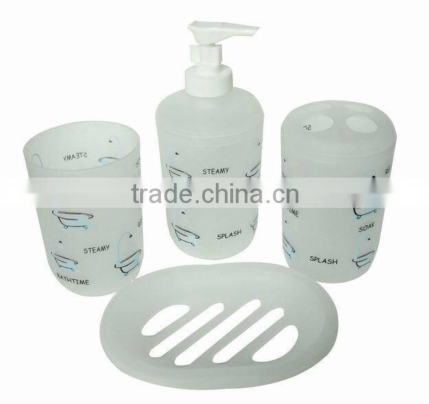 elegant 4pcs plastic bathroom set