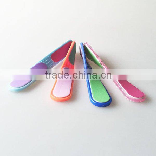 Free sample new style custom twisted printed 4 sides nail polish buffer plastic disposable nail buffer nail file supplier