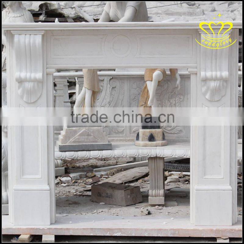 Supply a variety of fine white marble fireplace sculptures of Europe type style mantel