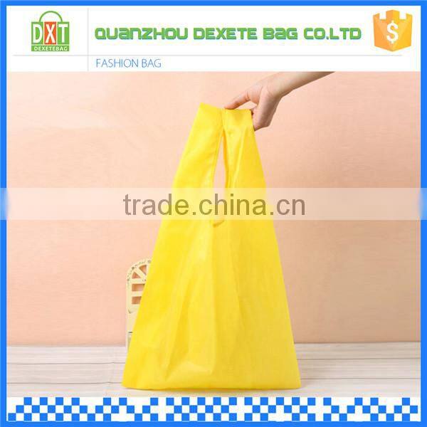 2015 fashion stylish top quality polyester shopping foldable tote bag