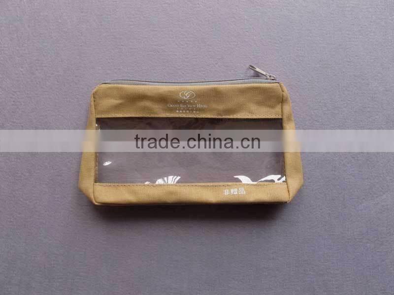 Hotel Use Small cosmetic travel PVC bag with zipper