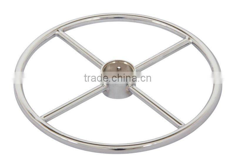 Chromed footrest of bar chair