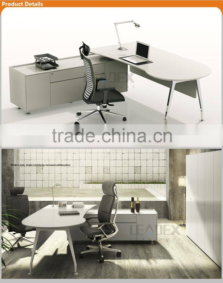 2016 Latest Deisgn CE&UL Certified Curved Office Desk