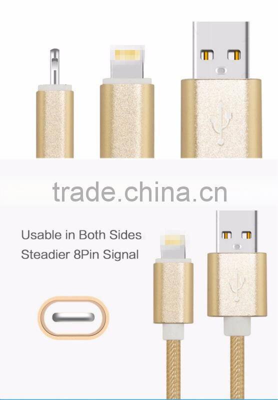 Top quality Mobile Phone USB Sync Data Cable 1m Nylon Data Line 2A Fast charge for Apple iPhones 5/5s/se/6/6s/6s plus/ipad mini