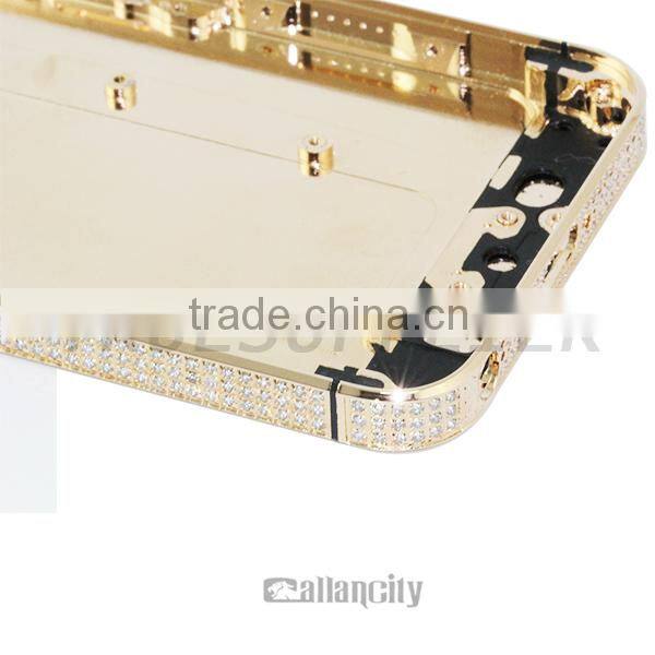 for iphone 5 24k rose gold plating back cover for iphone 5 gold body for iphone 5 gold housing