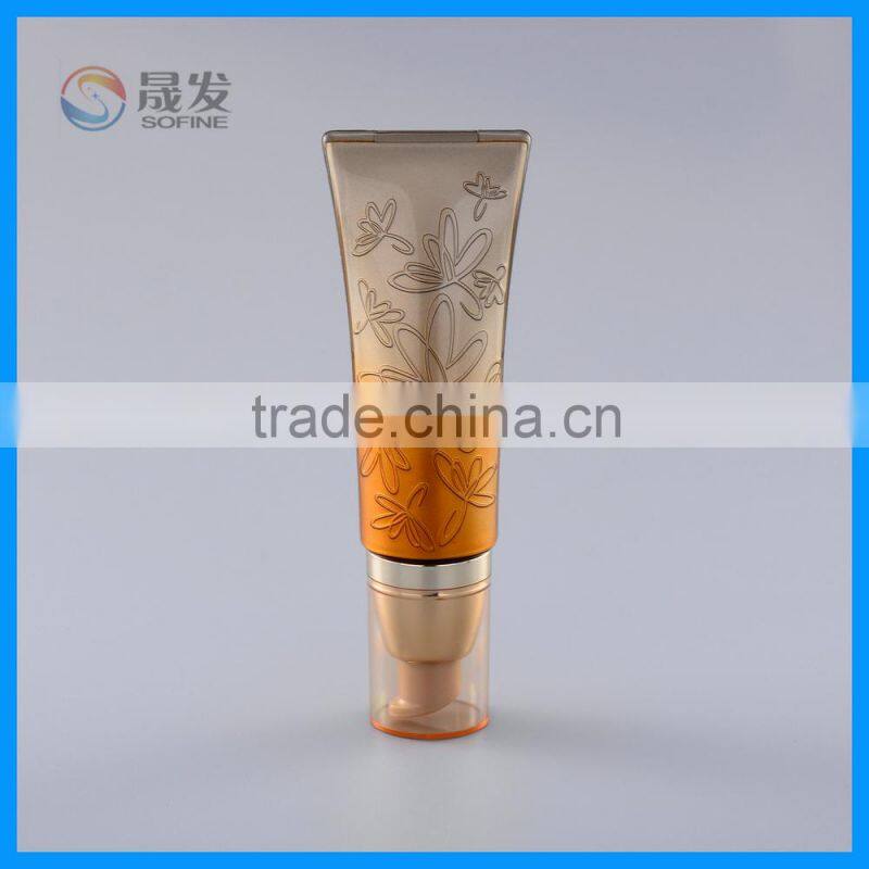 Handstand plastic cosmetic airless pump tube