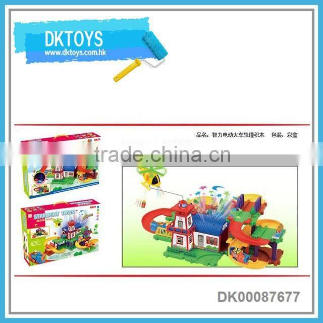 Inteligent b/o projection train block for kids