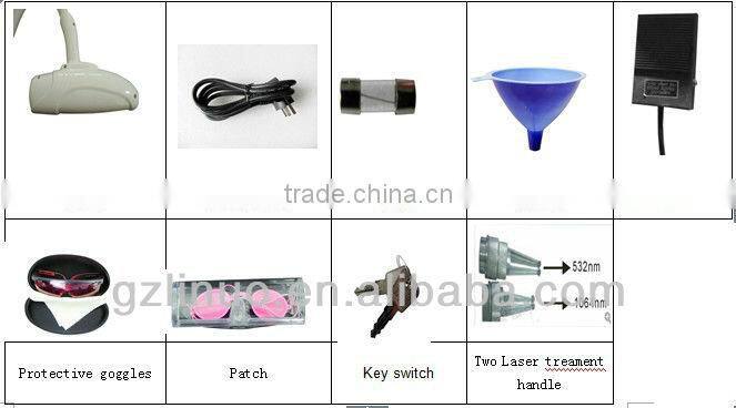 2013-2017 HOTTEST q-switch YAG laser tattoo removal laser machine (fast quickly best effective!!!)