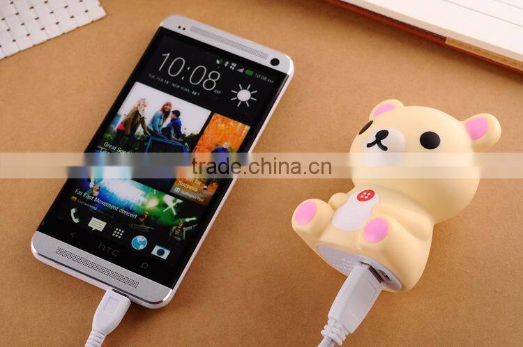 Custom logo cartoon portable mobile power bank 5200mAh