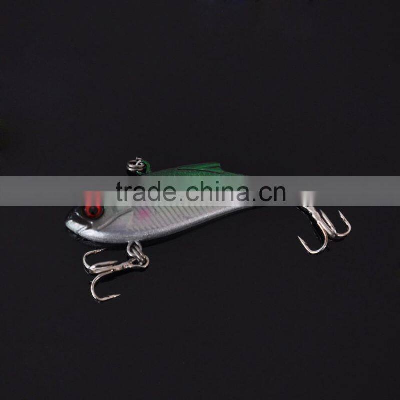 4pcs 4.5g 5cm VIB Vibration Minow Fishing Lure Hard Bait with 2 Treble Hooks Fishing Tackle